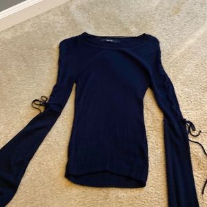 Navy blue sweater size small with flared sleeves